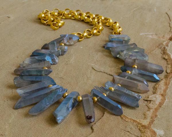 Symphony - Quartz Stick Statement Necklace