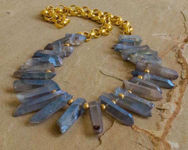 Symphony - Quartz Stick Statement Necklace